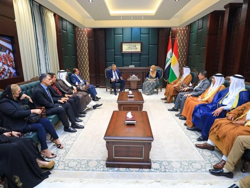 سەرۆکی پەرلەمان پێشوازیی لە ئەنجوومەنی سەرکردە و کەسایەتییە ناودارەکانی عێراق دەکات