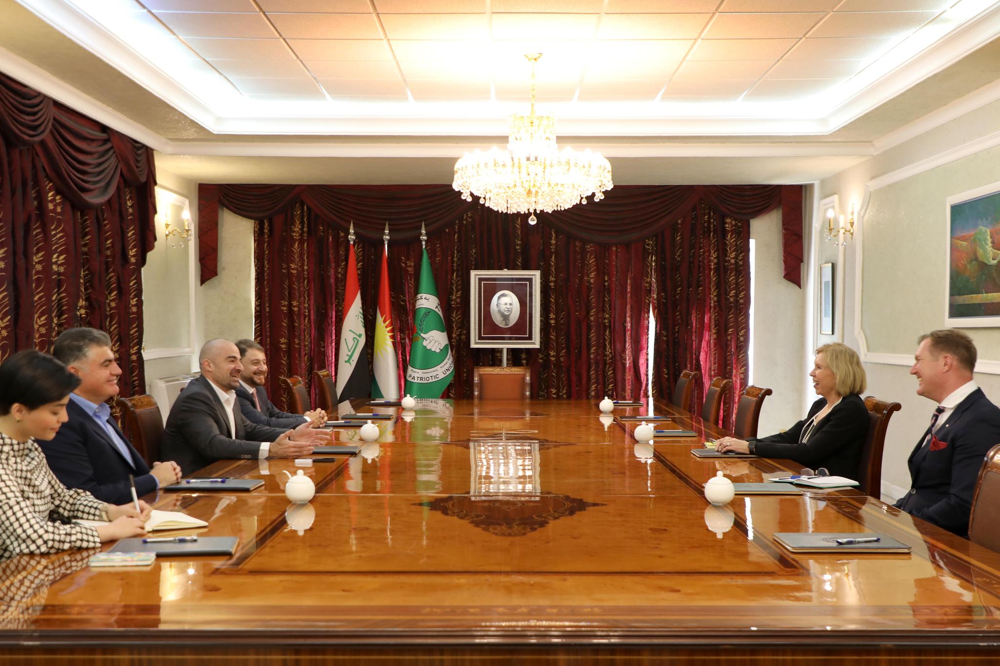 بافڵ تاڵەبانی لە دەباشان پێشوازی لە باڵیۆزی ئوسترالیا لە عێراق کرد