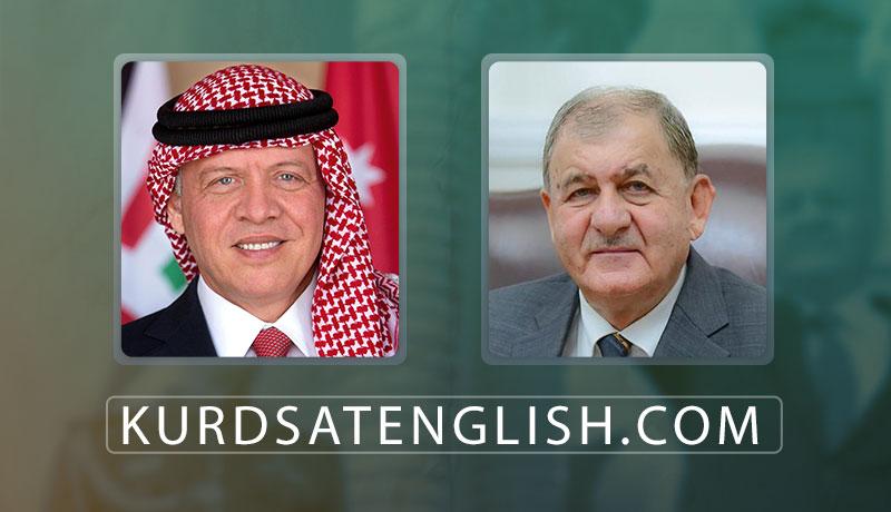 President Rashid receives congratulations from the Jordanian King