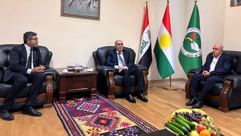 وتەبێژی یەکێتی پیشوازی لە وەفدێکی باڵای پارتی ماف و ئازادییەکان لە تورکیا کرد