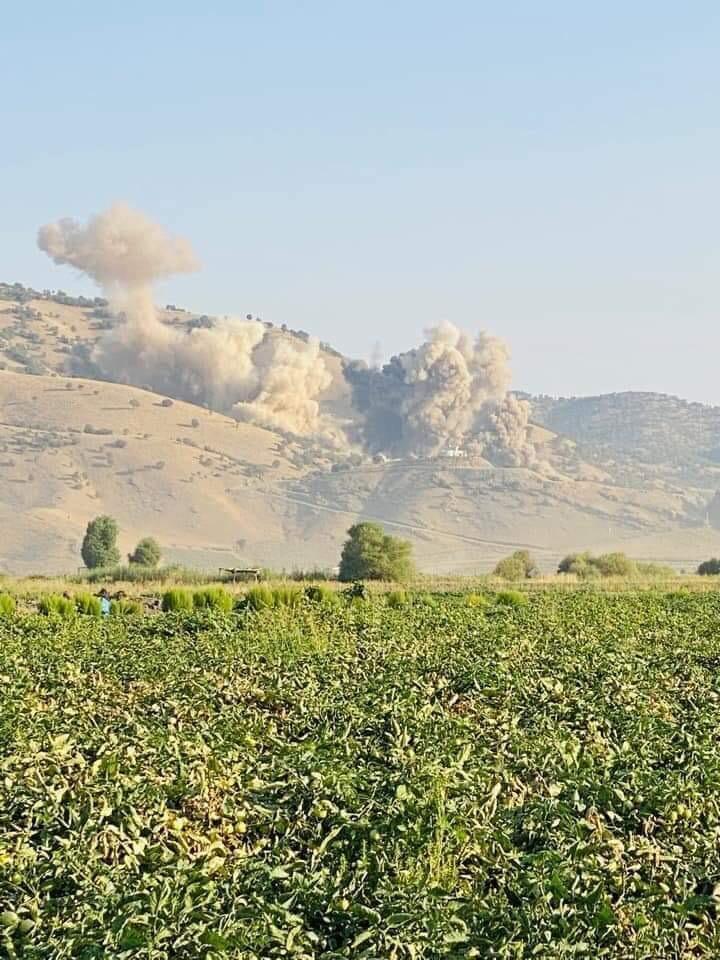 سنوری پێنجوێن و شارباژێر بە فڕۆکە بۆردوومانکرا