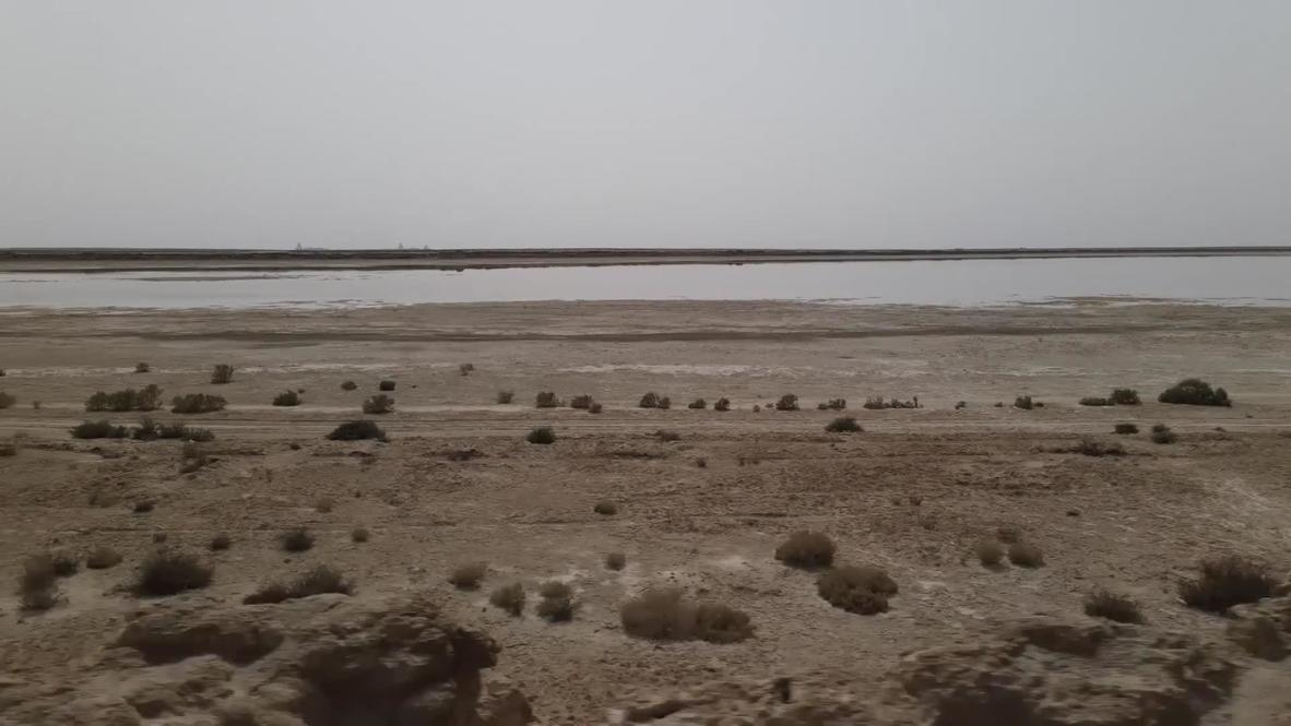 دەریاچەی ڕەزازەی نزیک پارێزگای کەربەلا مەترسی وشکبوونی لەسەرە