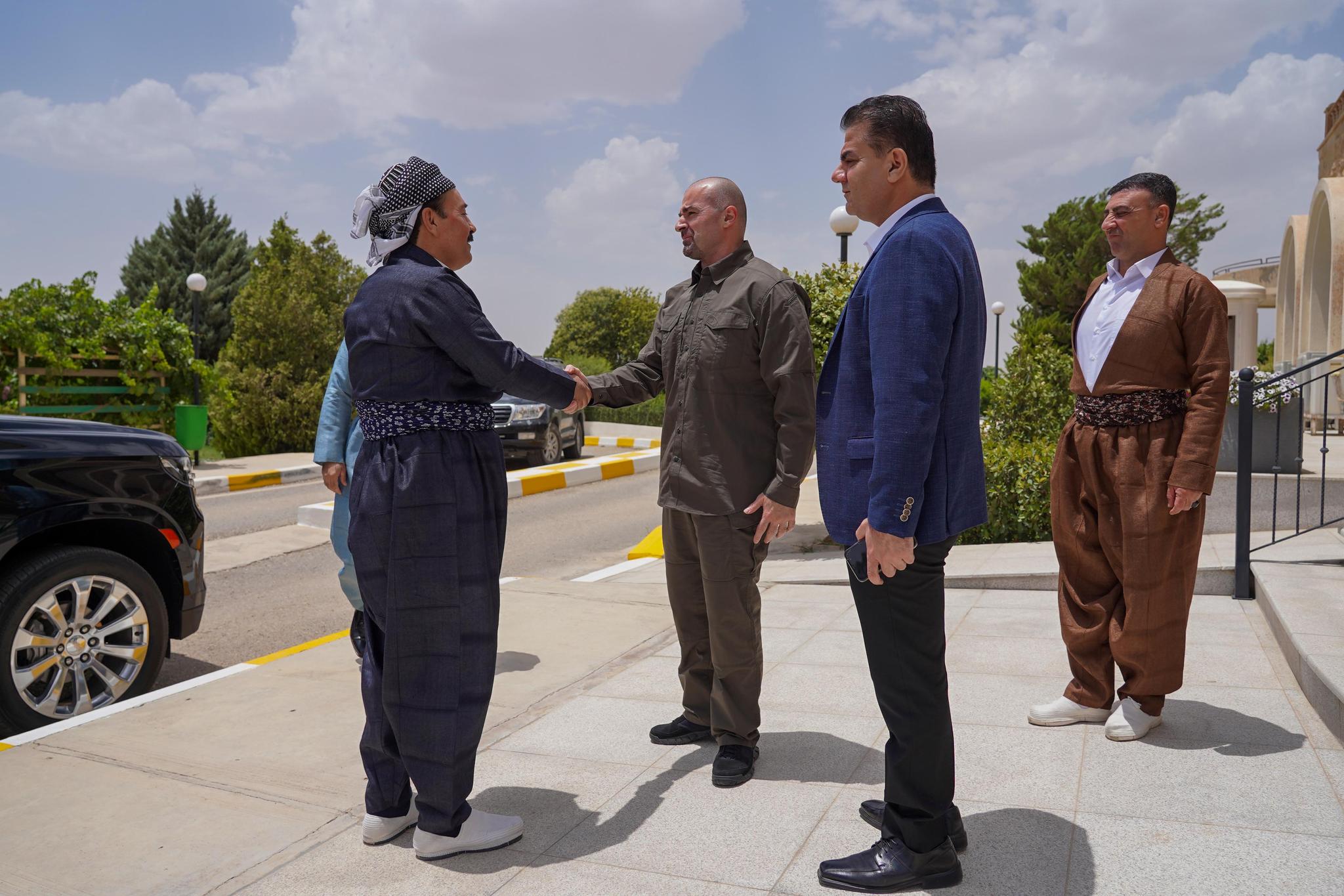 سەرۆک بافڵ جەلال تاڵەبانی پێشوازیکرد لە مستەفا غەفور ئاغای ھەمەوەندی