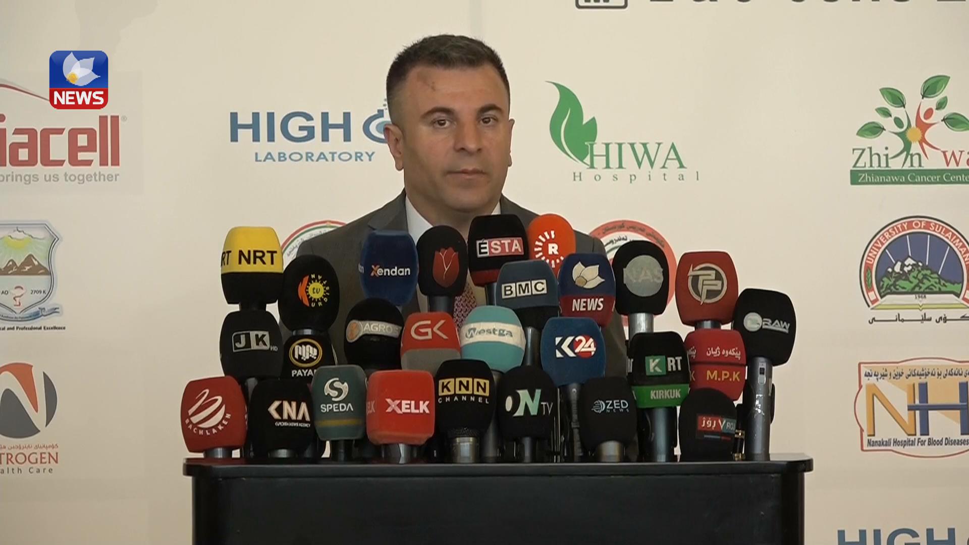 سەباح نەسڕەدین: لەسەر داوای ھیچ کەسێک عێراق دەرمانی بۆ سلێمانی نەناردووە