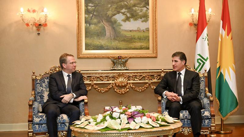 سەرۆکی ھەرێمی کوردستان لەگەڵ باڵیۆزی نوێی فەڕەنسا لە عێراق کۆبووەوە