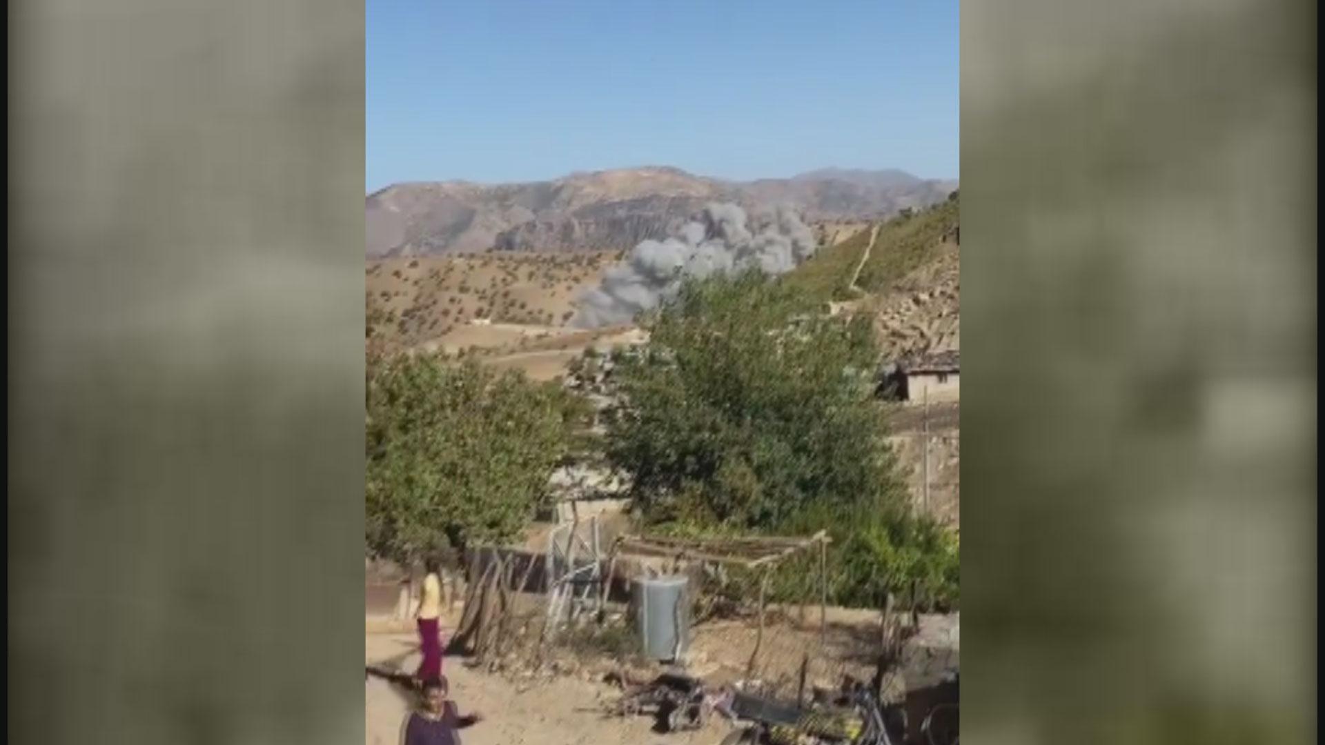 فرۆکە جەنگییەکان چەند ناوچەیەکی سنوری قەزای ماوەتیان بۆردومان کرد