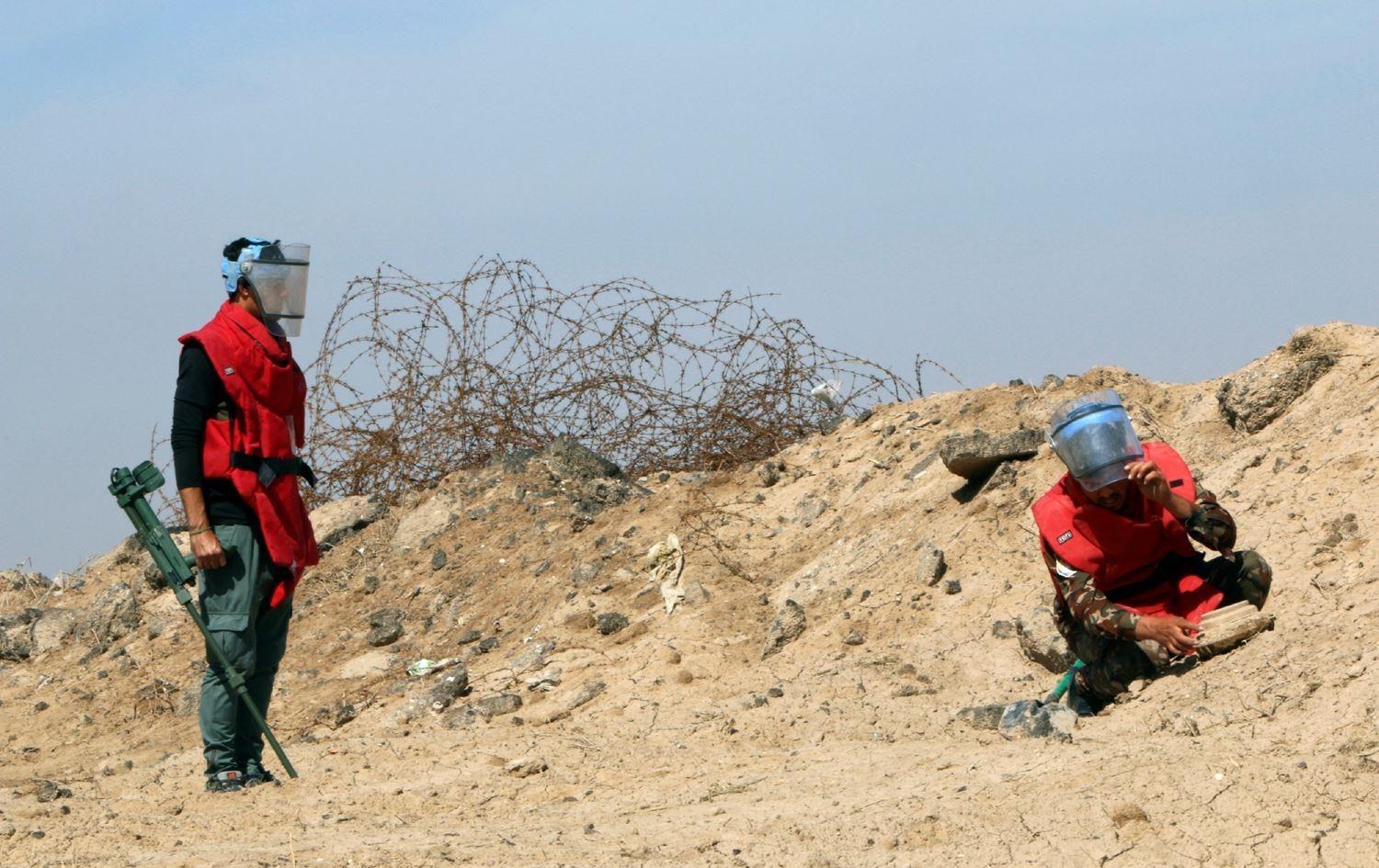 چوار ھەزار و ٦٠٠ کیلۆمەتر رووبەری خاکی عێراق لە مین پاککراوەتەوە