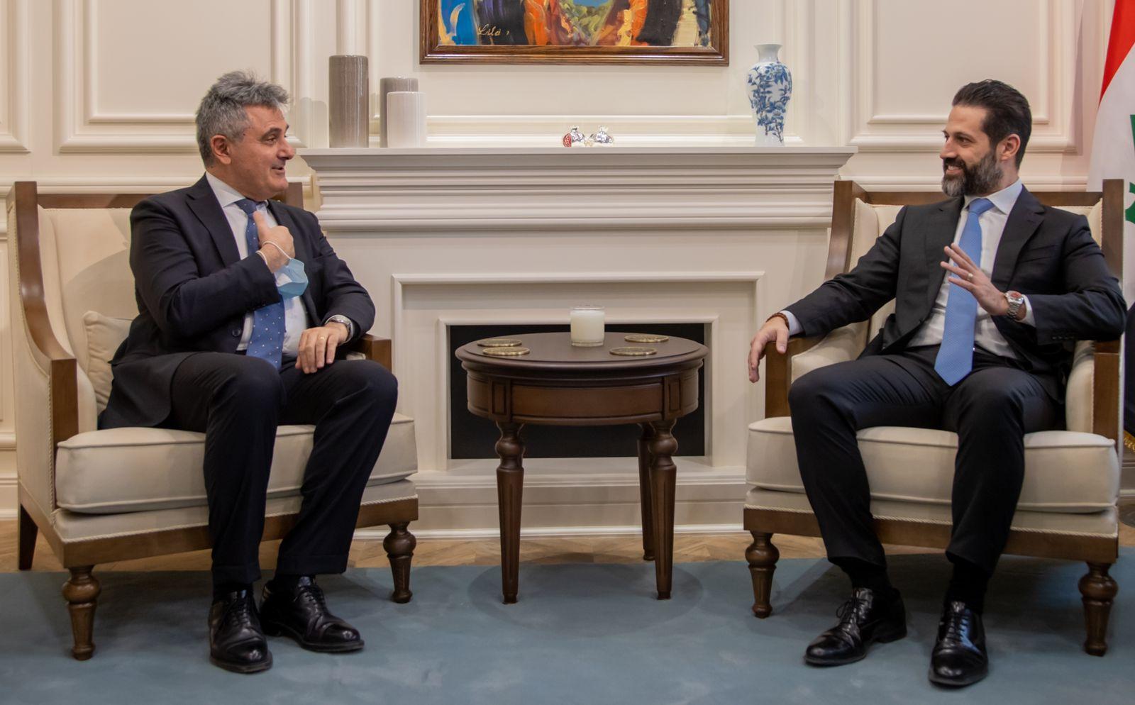 قوباد تاڵەبانی و باڵیۆزی ئیتاڵیا کۆبوونەوە