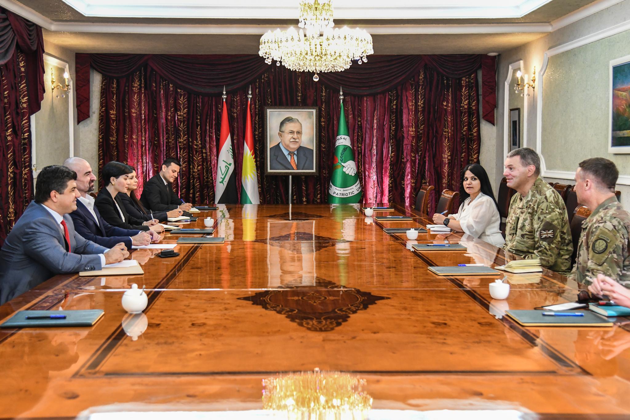 ھاوسەرۆکانی یەکێتیی نیشتمانیی کوردستان  پێشوازیانکرد لە جەنەرال ریچارد بێل 