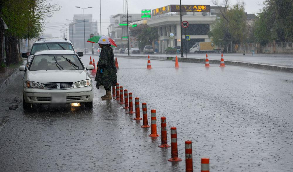 چوارشەممە بارانبارین تەواوی ناوچەکانی ھەرێمی کوردستان دەگرێتەوە