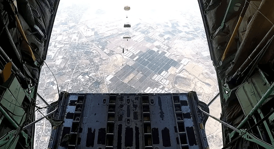 ئەمریکا تاوتوێی گەیاندنی ھاوکارییەکان لە رێی ئاسمانەوە بۆ غەززە دەکات