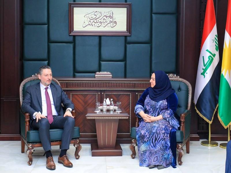 سەرۆکی پەرلەمان و کونسوڵی ئیتاڵیا لە ھەرێم دوایین پەرەسەندنە سیاسییەکانیان تاوتوێکرد