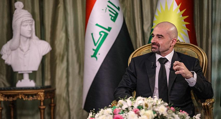 ھومام حەمودی پەیامێکی پیرۆزبایی ئاڕاستەی سەرۆک بافڵ جەلال تاڵەبانی کرد