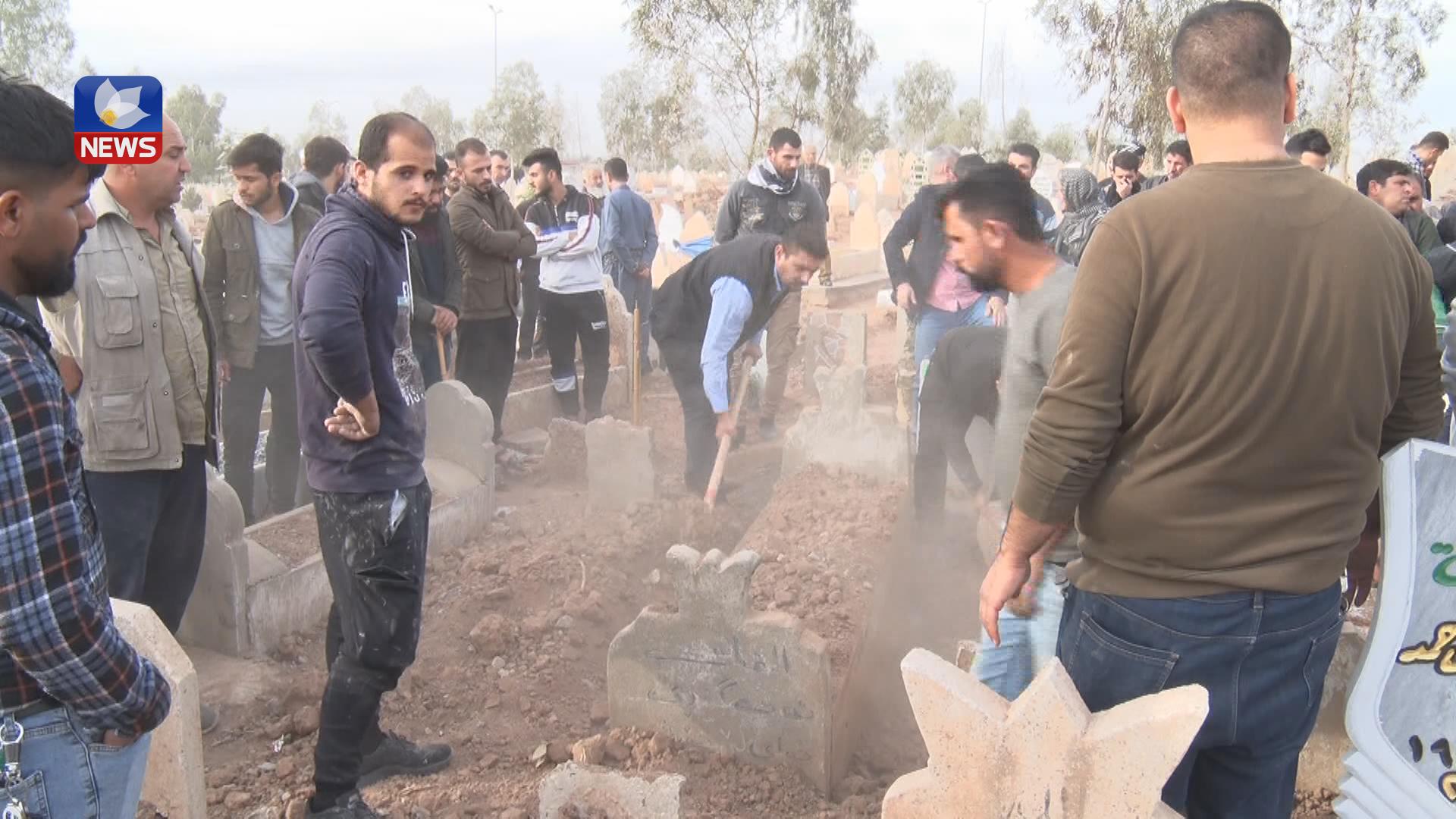 تەرمی شەھیدێکی پەلامارەکەی کفری لە کەرکوک بە خاک سپێردرا