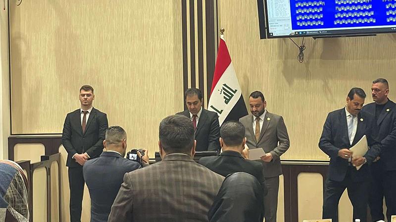 لە ئەنجومەنی نوێنەران بورھان ناسر لە شوێنی محەمەد حەلبوسی سوێندی یاسایی خوارد