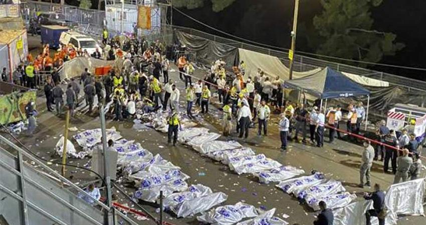 لە بۆنەیەکی ئاینیدا لە ئیسرائیل دەیان کەس گیانیان لە دەستدا