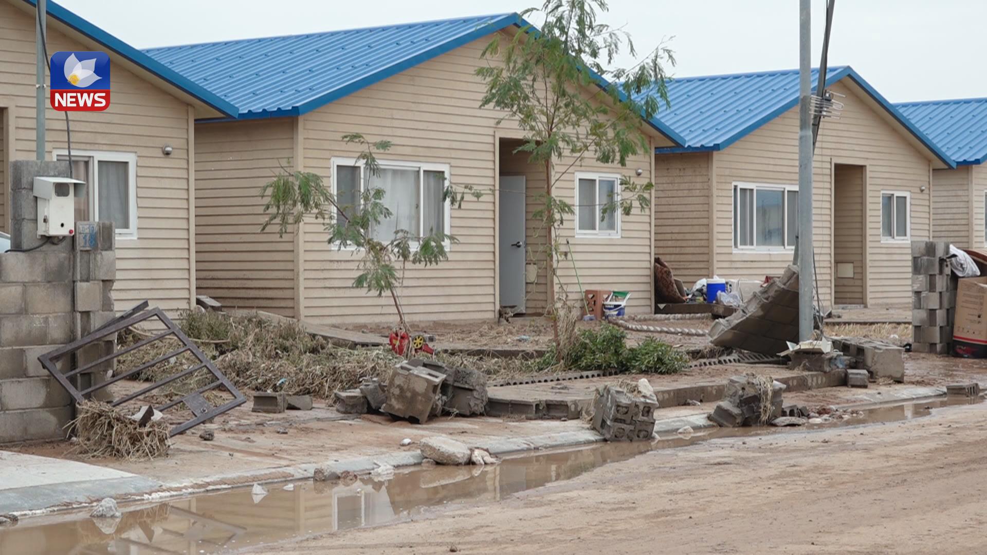 ئاو چووە ناو ماڵەکانی پڕۆژەی گوندی کۆری و شاری زێرین لە ھەولێر