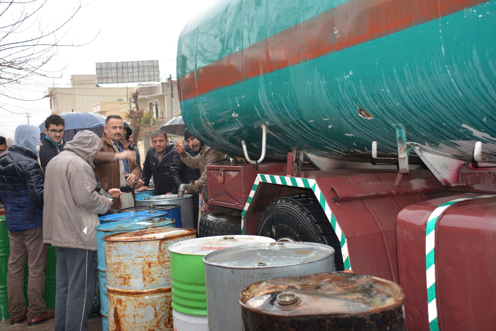 تائێستا لە سنوری سلێمانی ھەشت ملیۆن لیتر نەوتی سپی دابەشکراوە