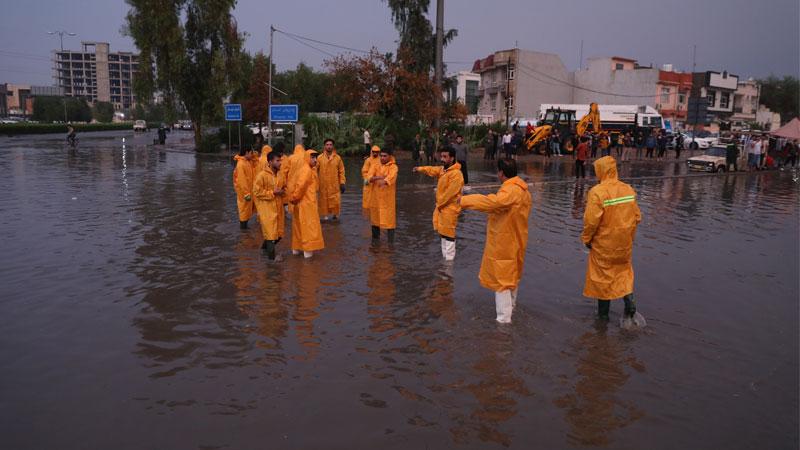 پارێزگای ھەولێر: ھەموو ھەوڵێکمان خستووەتەگەڕ بۆ بەرەنگاربوونەوەی روودانی لافاو