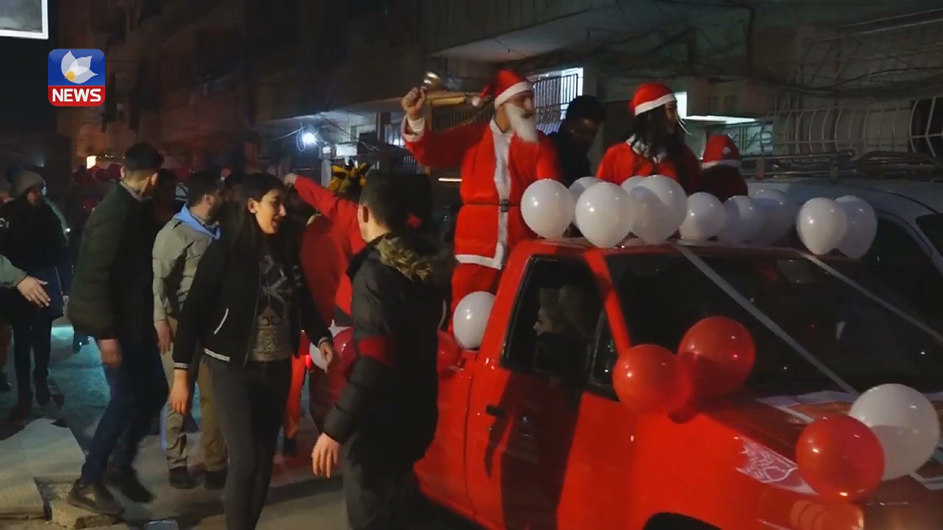 سریانییەکانی شاری قامیشلۆ پێشوازییان لە ساڵی نوێ کرد