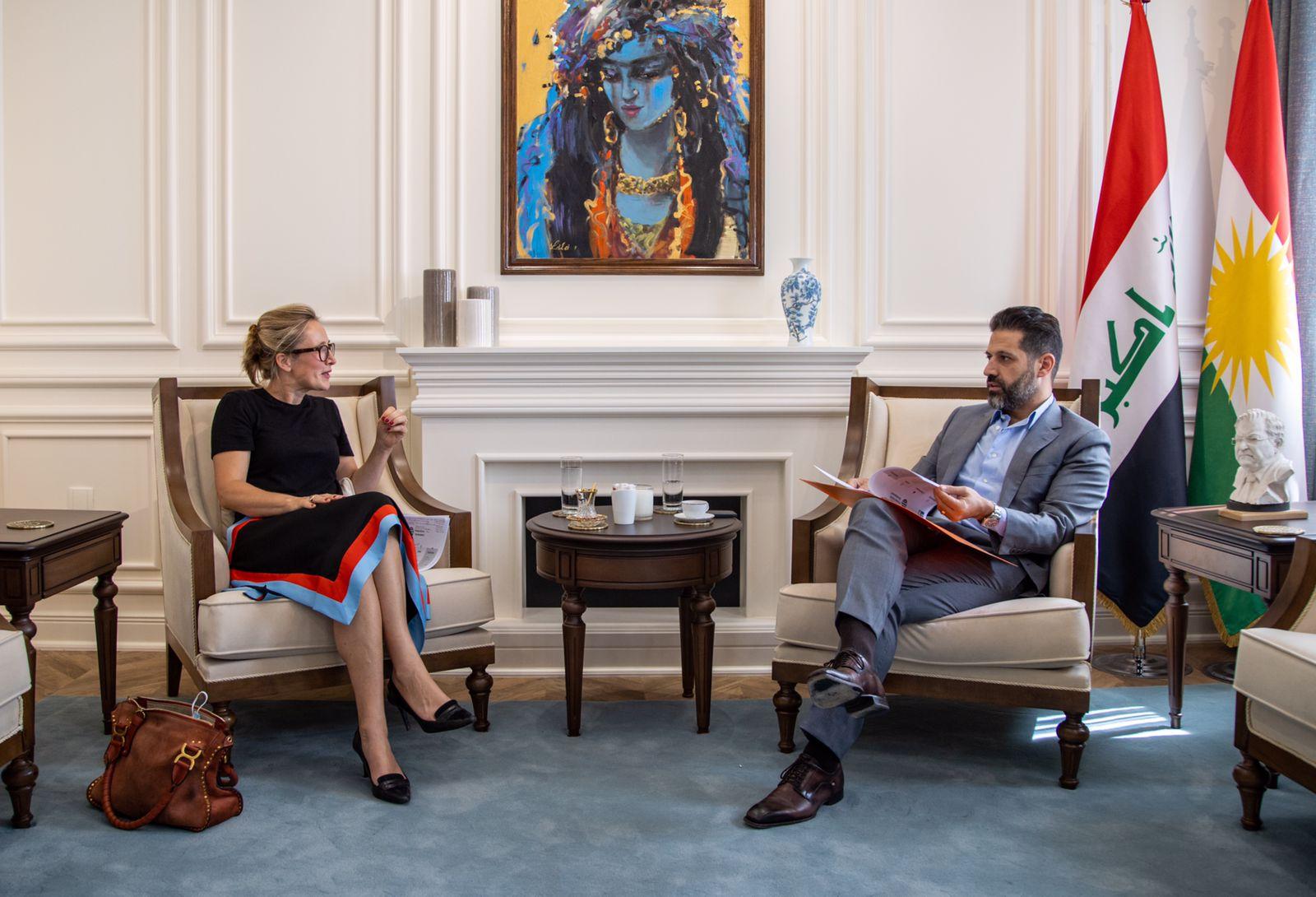 قوباد تاڵەبانی لەگەڵ نوێنەرایەتی كونسوڵخانەی ھۆڵەندا كۆبۆوە