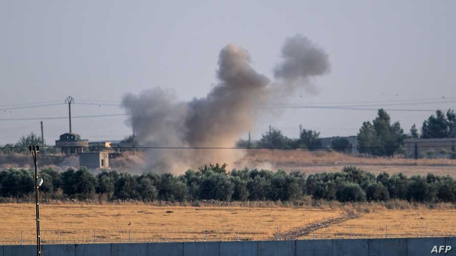 تورکیا بە چەکی قورس ریفی ناحیەی عەین عیسای بۆردوومان کرد