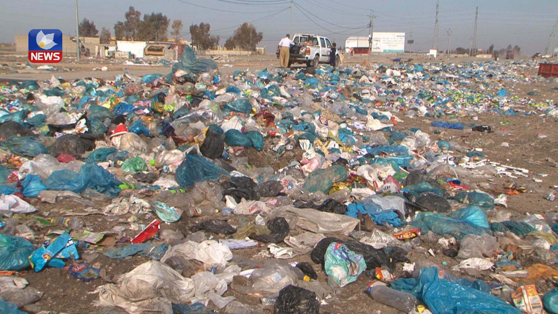 بازاڕ و گەڕەکەکانی چەمچەماڵ پڕبوون لە زبڵ و خاشاک