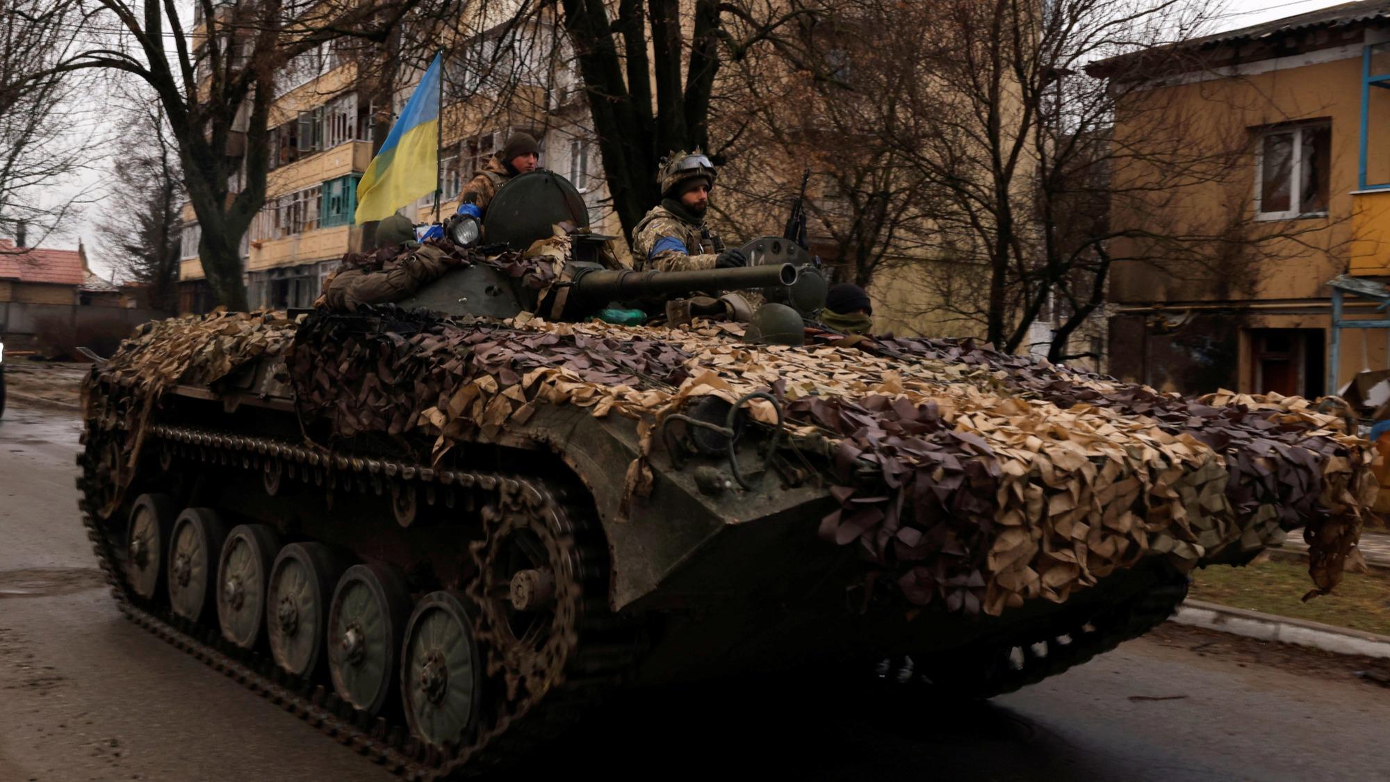 ھێزەکانی ئۆکراین تەواوی ناوچەکانی دەوروبەری کیێڤ کۆنتڕۆڵدەکەنەوە