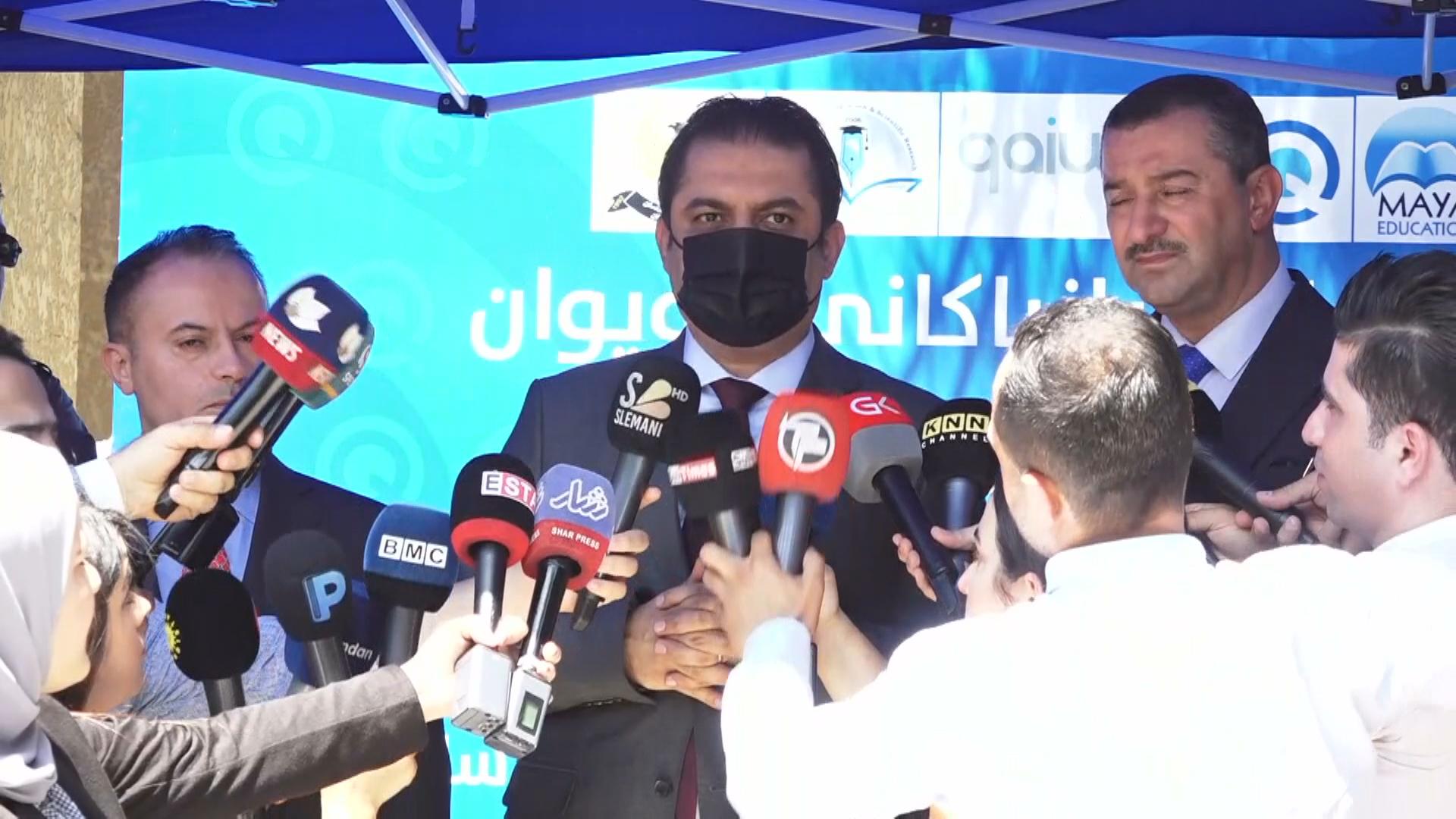 بەردی بناغەی خوێندنگەیەکی ١٢ پۆلی لە سلێمانی دانرا