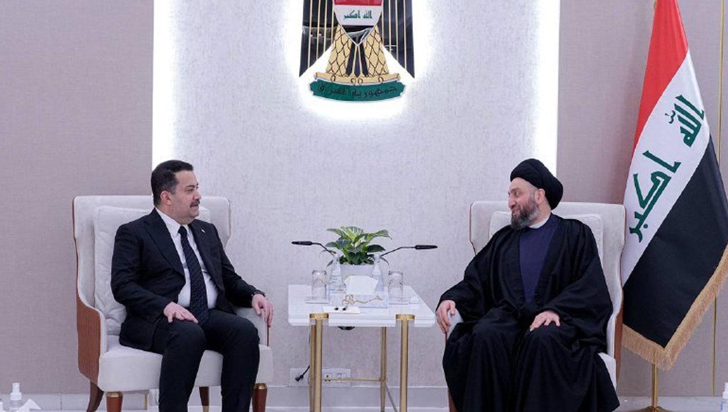 سودانی و عەمار حەکیم کۆبوونەوە و داوای پێکھێنانی ئەنجومەنی پارێزگاکانیان کرد