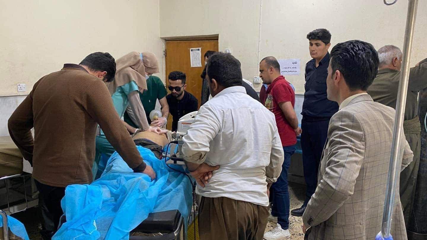 ئۆتومبێلێک بە چوار سەرنشینەوە دەکەوێتە گۆمێکەوە