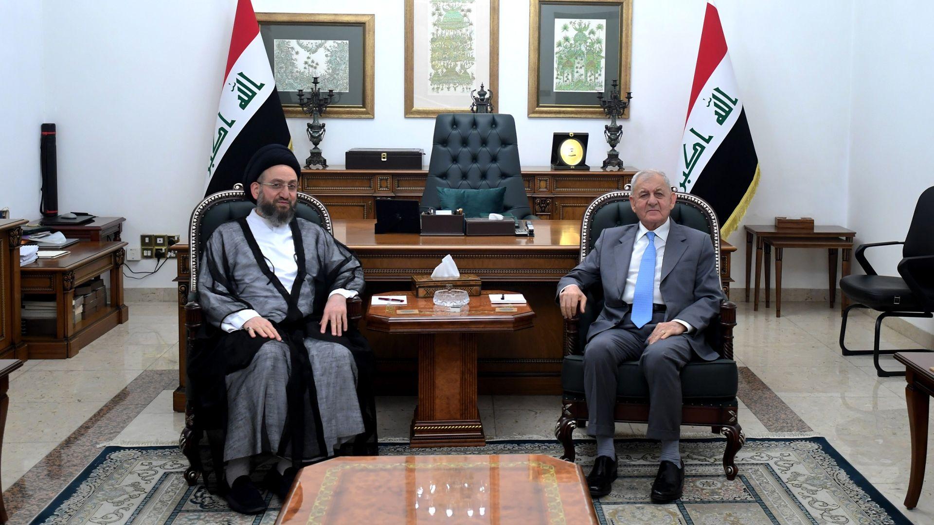 سەرۆک کۆماری عیراق پێشوازی لە عەمار حەکیم کرد