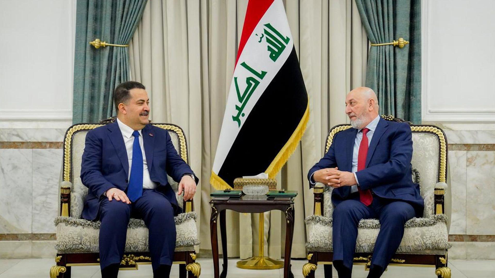 سەرۆک کۆمار پێشوازی لە سەرۆک وەزیرانی عیراق و راوێژکاری ئاسایشی نیشتمانی عیراق کرد