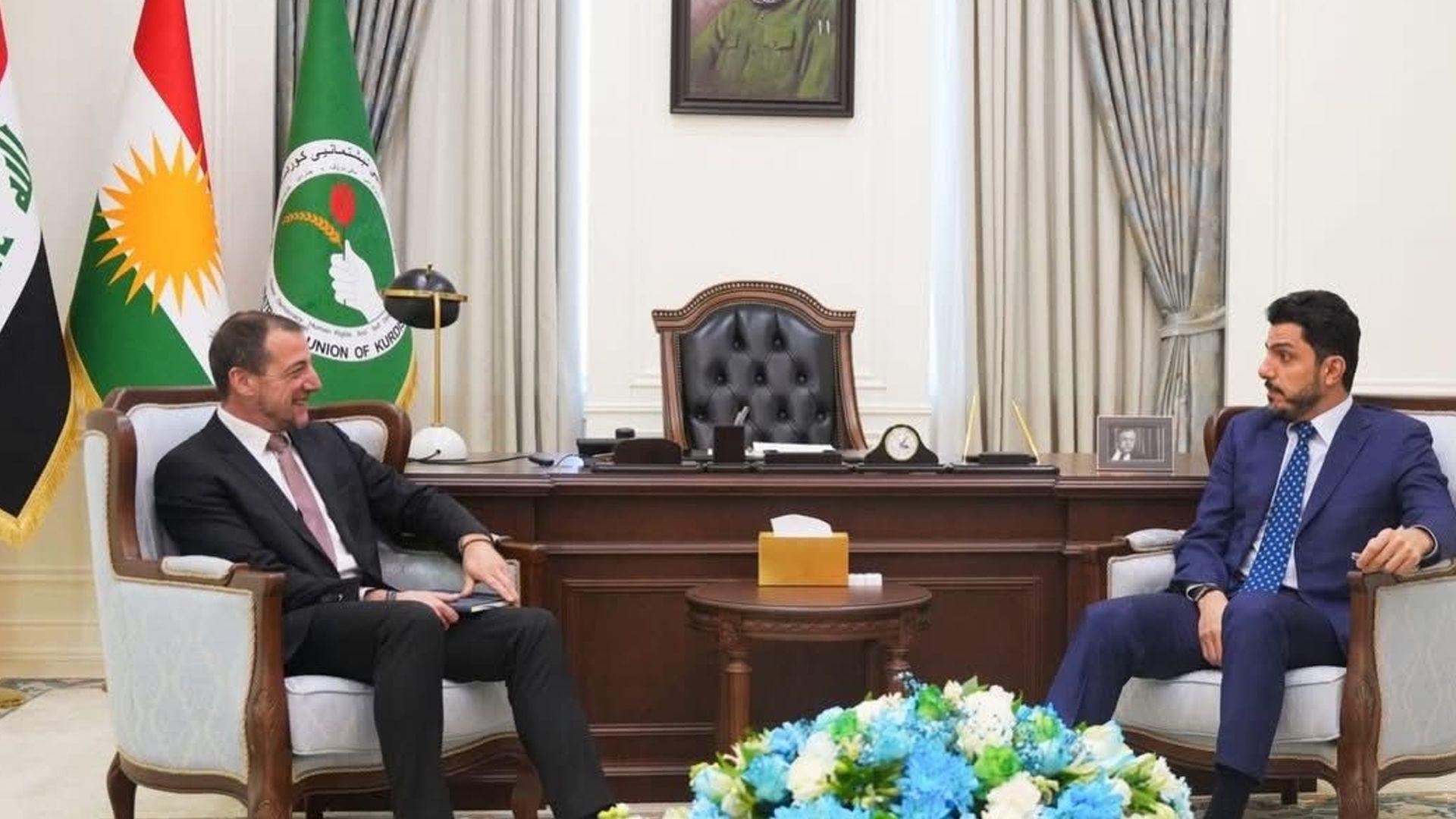 دەرباز کۆسرەت رەسول پێشوازی کرد لە "یان برایم"كونسوڵی گشتیی فەرەنسا لە هەرێمی كوردستان