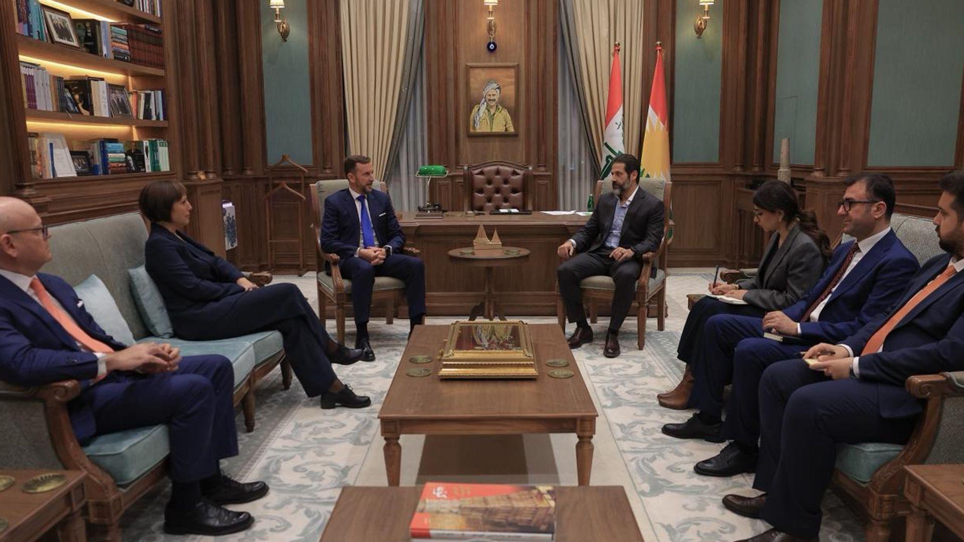 قوباد تاڵەبانی لەگەڵ بالیۆزانی بەریتانیا و ئیتاڵیا و نوێنەری نەتەوەیەكگرتووەكان لە عیراق کۆبوەوە