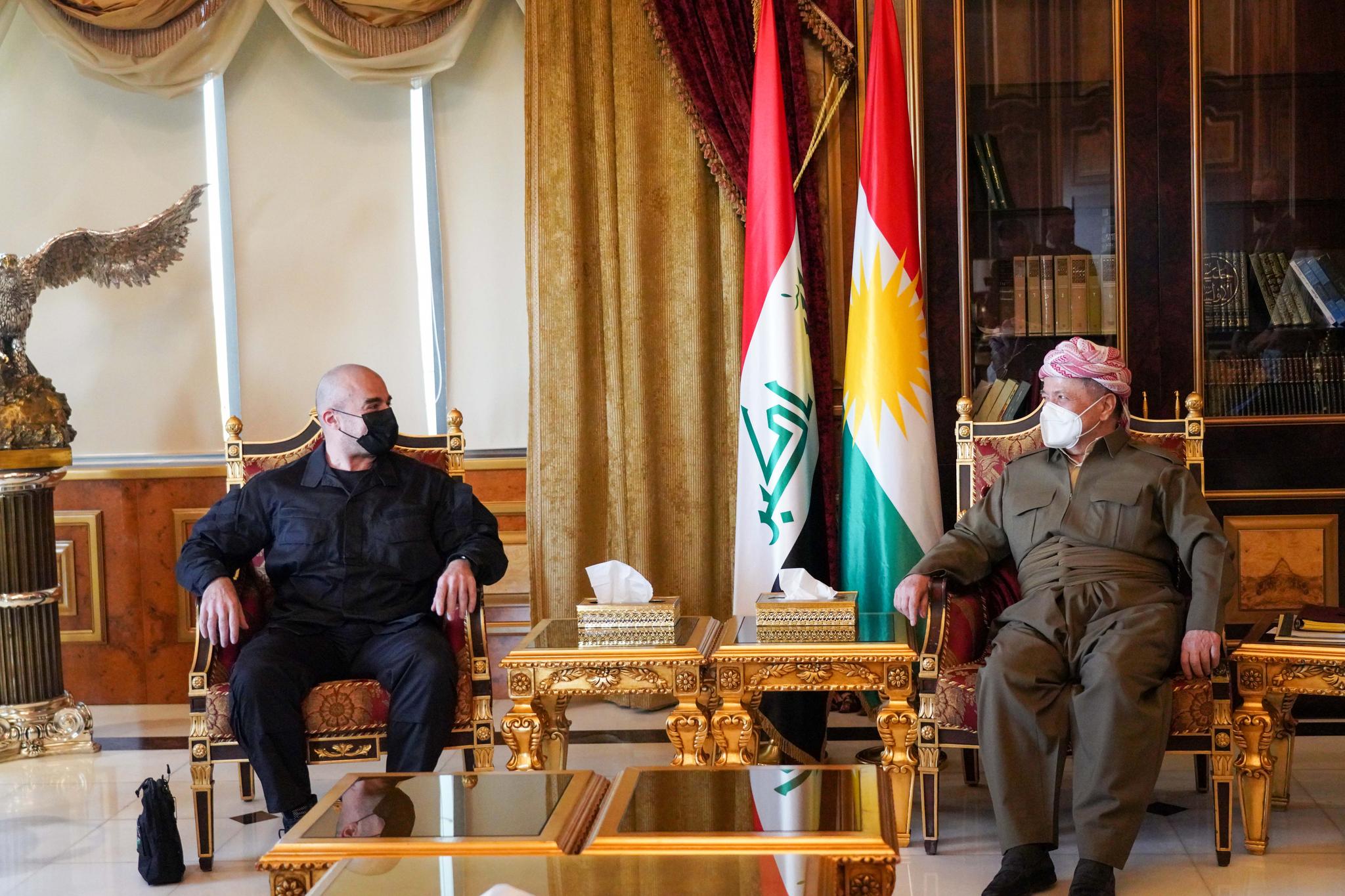 سەرۆک بافڵ جەلال تاڵەبانی و سەرۆک مەسعود بارزانی لە پیرمام کۆبوونەوە