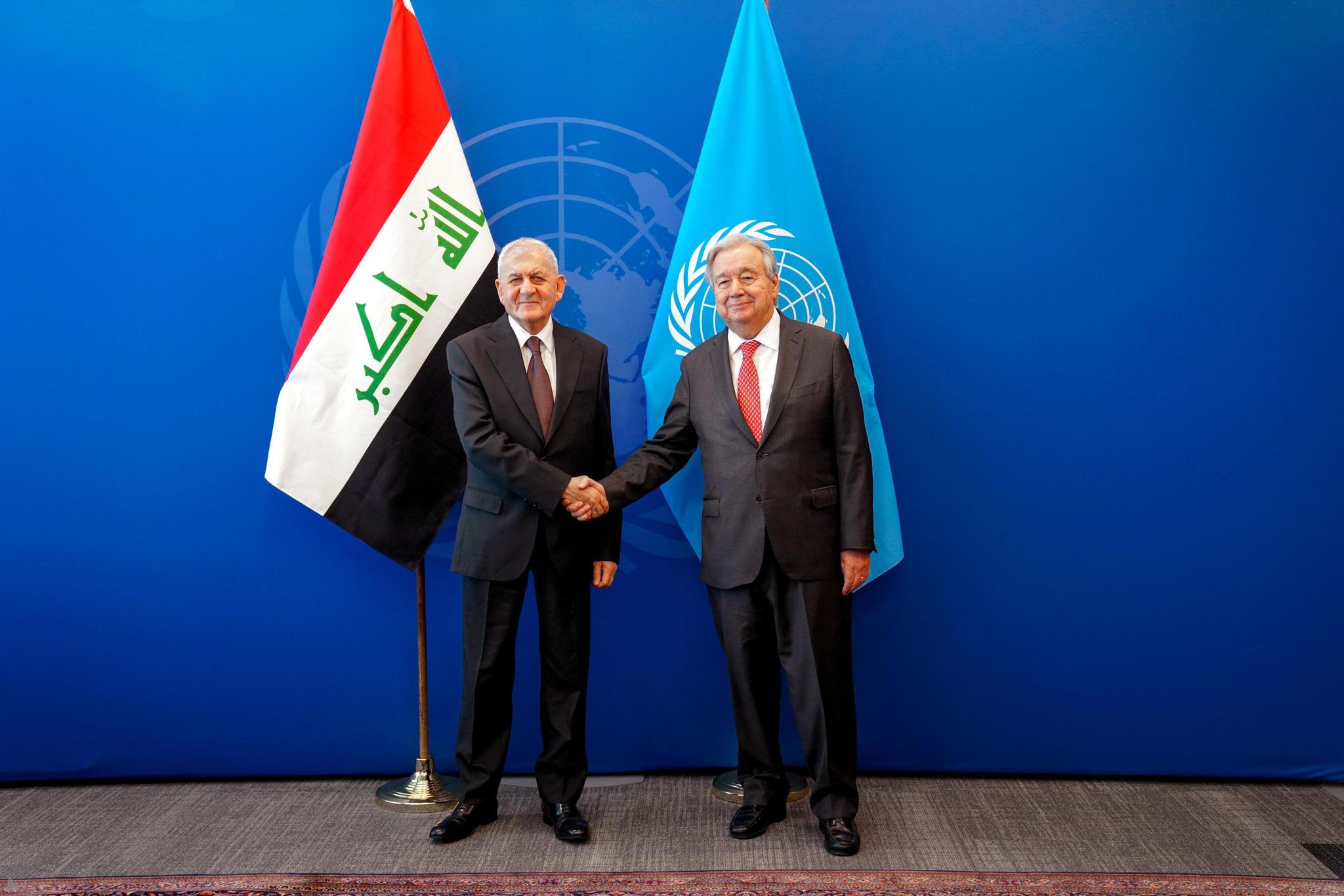 رئيس الجمهورية: العراق حريص على دعم جهود الأمم المتحدة في معالجة التحديات العالمية