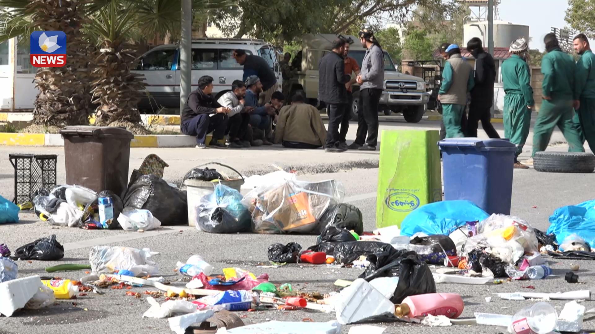 کرێکارانی پاککەرەوەی شارەوانی گەرمیان گردبوونەوەیان ئەنجامدا