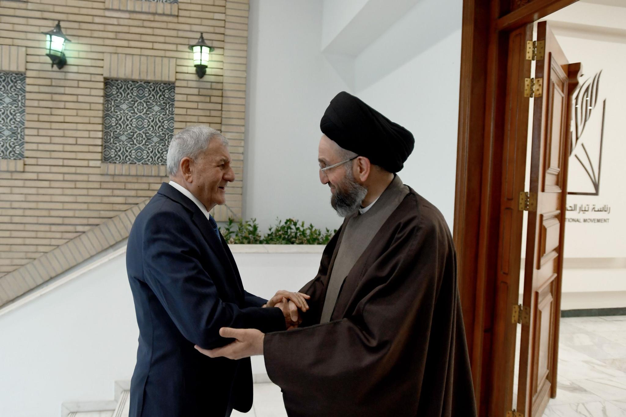 سەرۆککۆمار چاوی بە سەید عەمار حەکیم کەوت و باسیان لە پێشهاتە ناوچەیی و نێودەوڵەتییەکانیان کرد