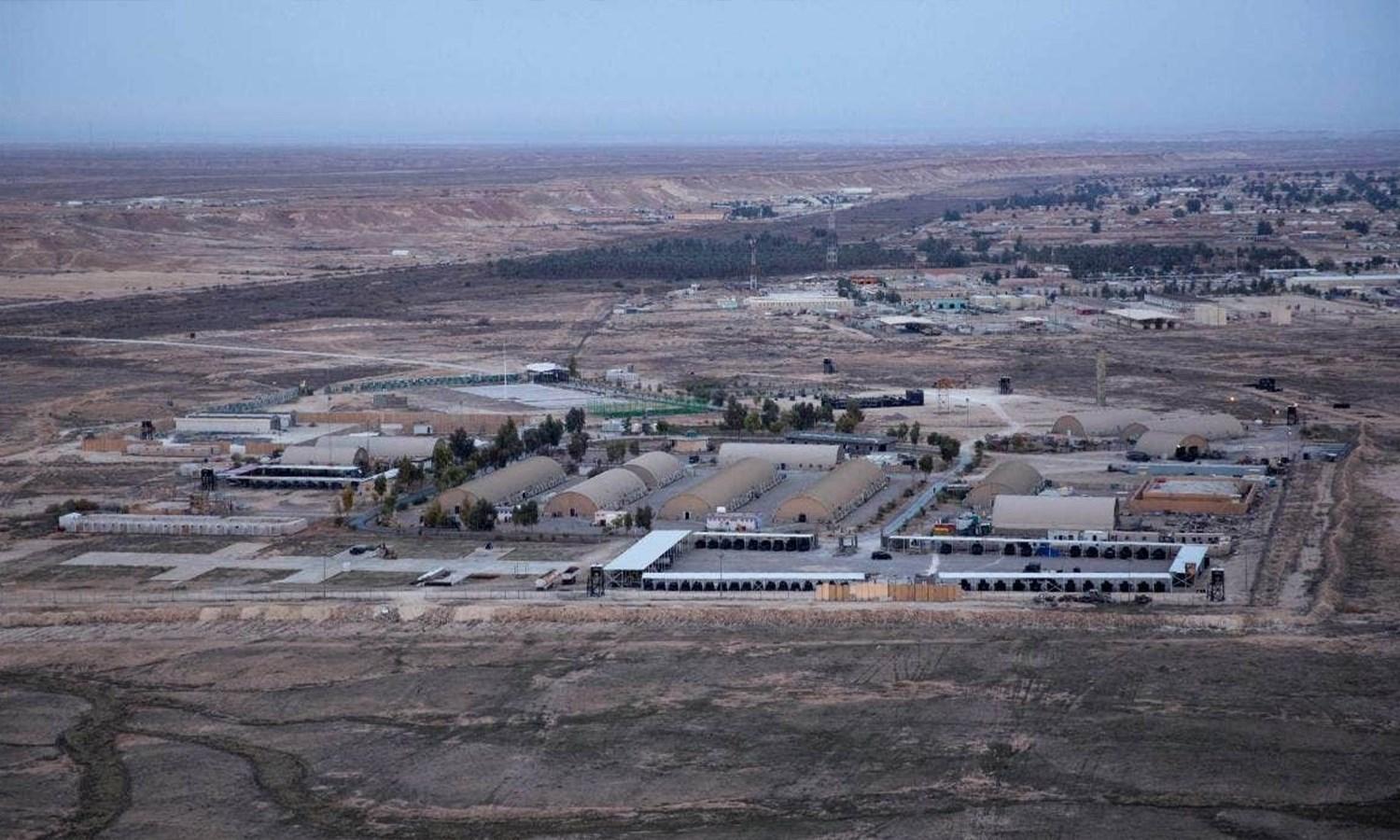 دوو فڕۆکەی بێفڕۆکەوان لە بنکەی سەربازی عەین ئەسەد خرانە خوارەوە