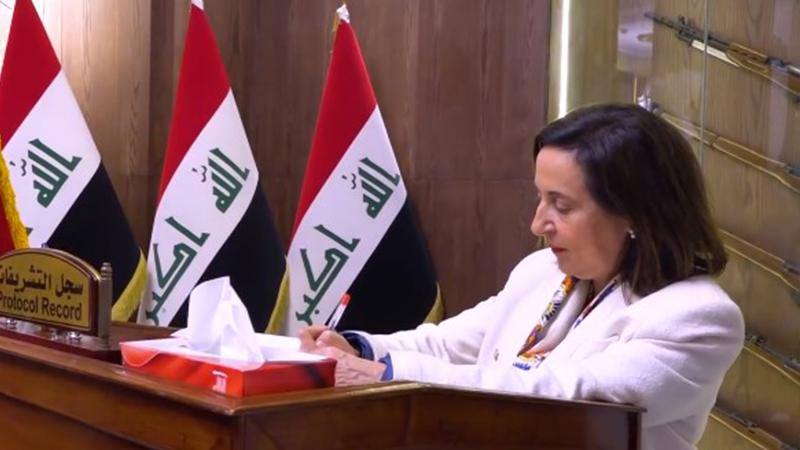 وەزیری بەرگری ئیسپانیا گەیشتە عێراق