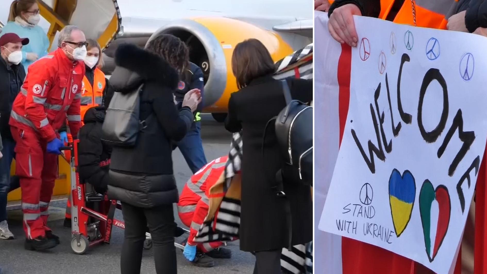 ژمارەیەک منداڵی ئۆکراینی تووشبووی شێرپەنجە گەیەندرانە ئیتاڵیا