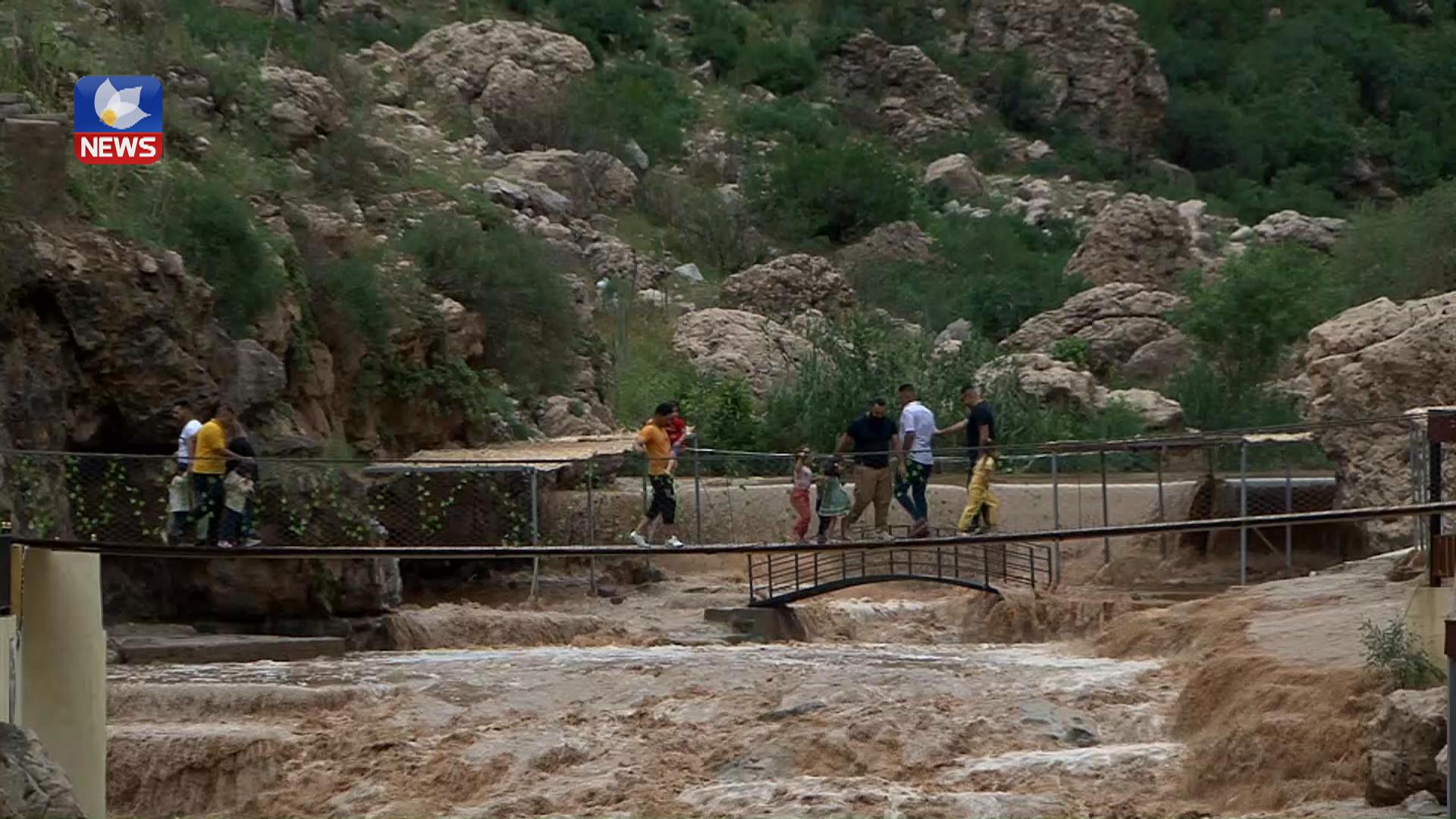لافاو زیانی بە چەند شوێنێکی گەشتیاریی ئاکرێ گەیاندووە