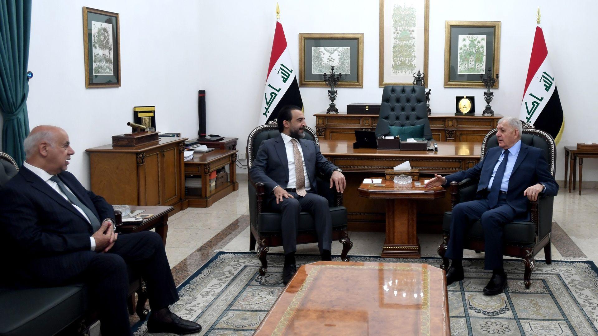 سەرۆک کۆمار لەگەڵ سەرۆکی پارتی تەقەدوم و وەزیری رۆشنبیری و گەشتوگوزار و شوێنەوار کۆبوەوە