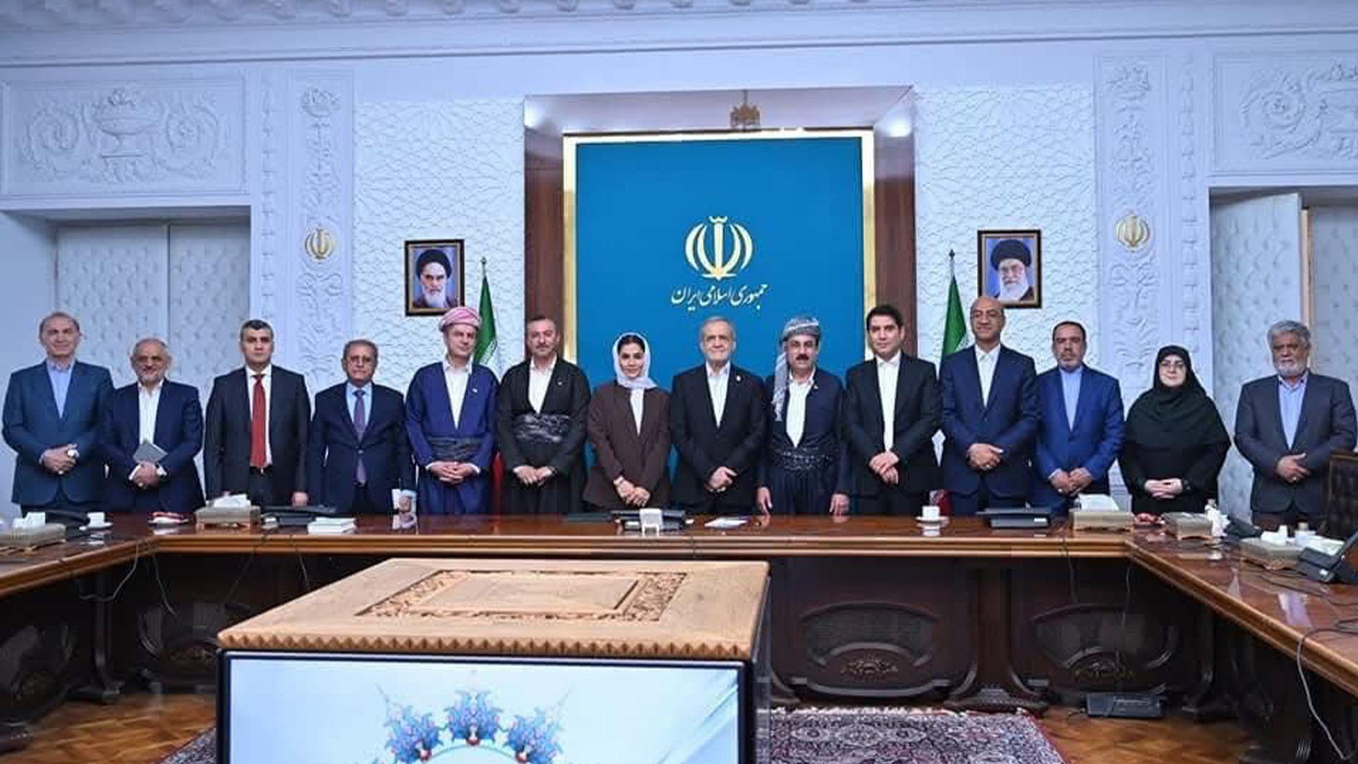 پارێزگارەكانی هەرێمی كوردستان لەگەڵ سەرۆك كۆماری ئێران كۆبوونەوە