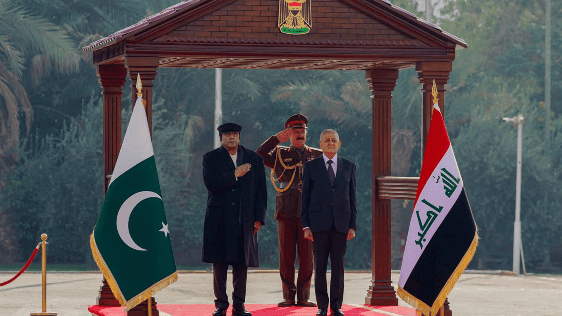 سەرۆک کۆمار پێشوازی لەسەرۆکی پاکستان دەکات