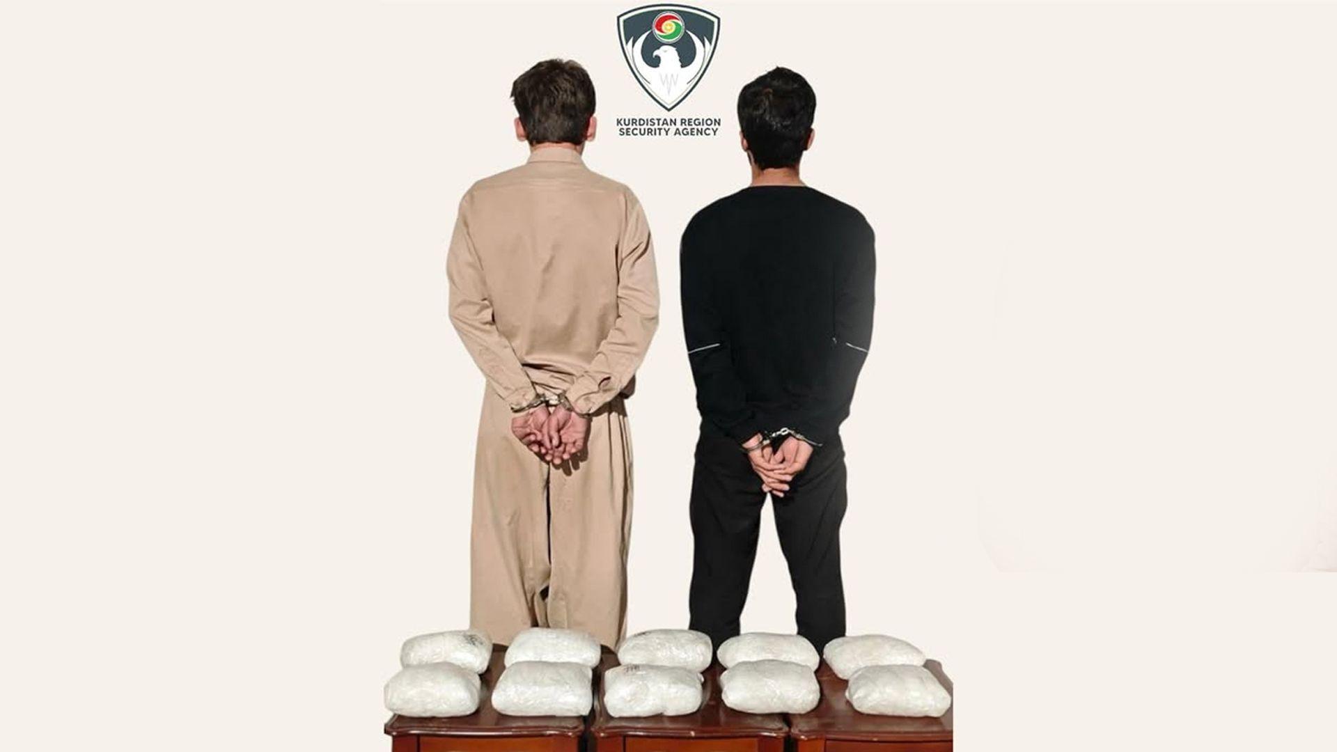 ئاسایشی سلێمانی دەستگیرکردنی دوو بازرگانی مادەی هۆشبەری راگەیاند