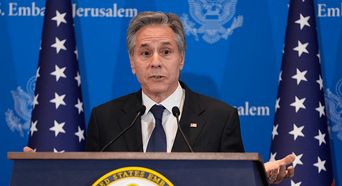 بلینکن: ئەمریکا پشتیوانی دامەزراندنی دەوڵەتی فەڵەستین دەکات