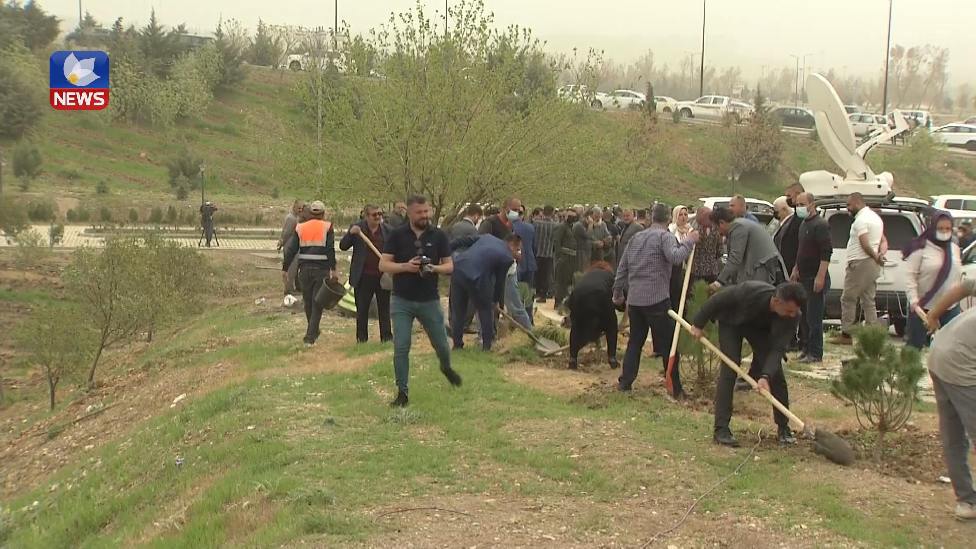 لە ساڵیادی ماڵئاوایی مامۆستا ئیبراھیم ئەحمەد ھەڵمەتێکی نەمام رواندن بەڕێوەچوو
