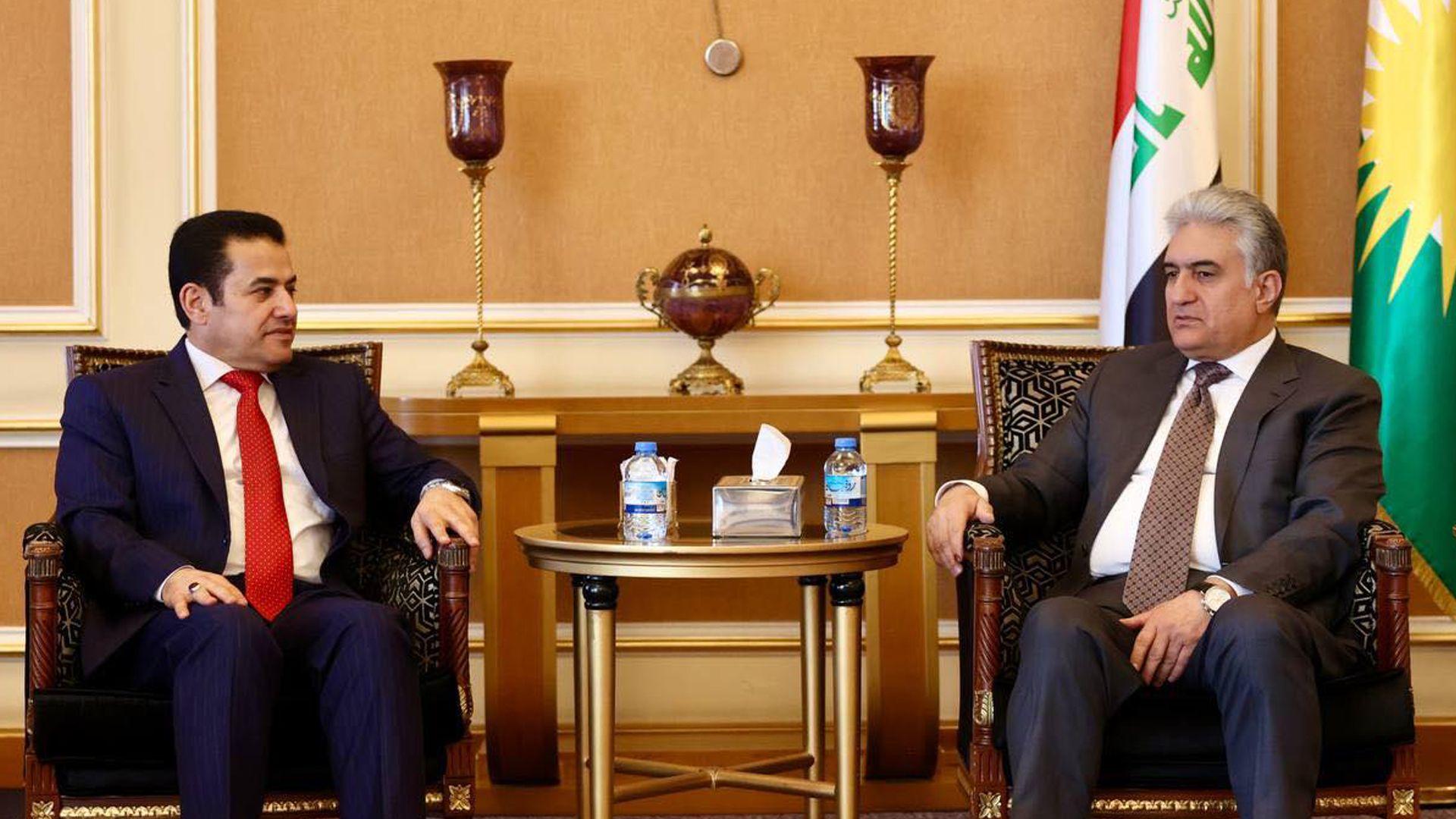 قاسم ئەعرەجی لە هەولێرە و لەگەڵ وەزیری ناوخۆ كۆبووەوە